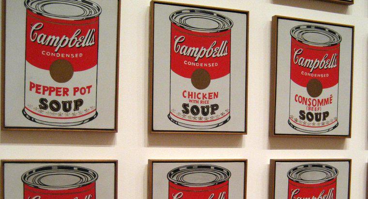 Welche sechs Farben stehen auf dem Etikett der Classic Campbell's Soup?