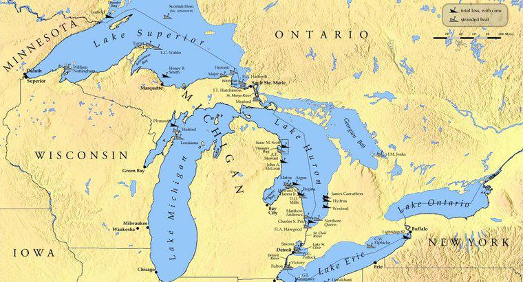 Welche Staaten grenzen an die Großen Seen?