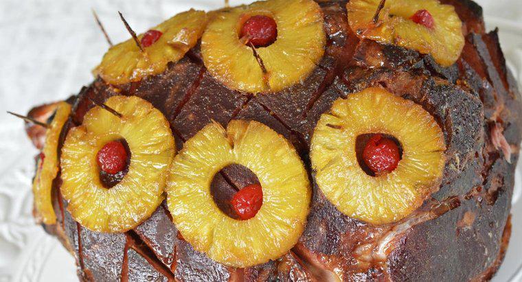 Was ist ein Rezept für eine Ananas-Schinken-Glasur?