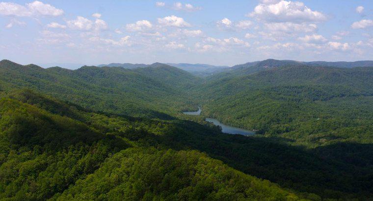 Was sind einige wichtige Landschaftsformen in Kentucky?