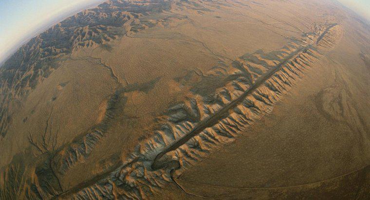 Welche Art von Plattengrenze steht beispielhaft für die San-Andreas-Verwerfung?