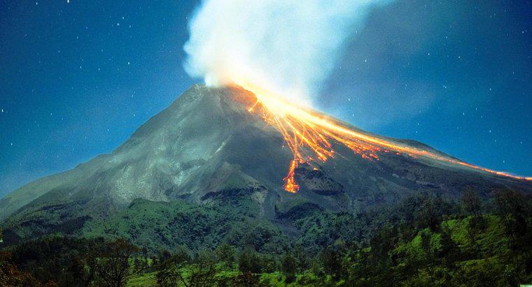 Was sind die Hauptmerkmale eines Vulkans?
