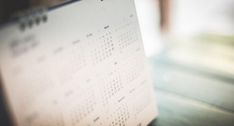 Welche Monate des Kalenders haben fünf Wochen?