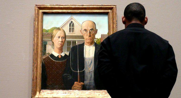 Was ist das Gemälde eines Bauern und seiner Frau und einer Heugabel?
